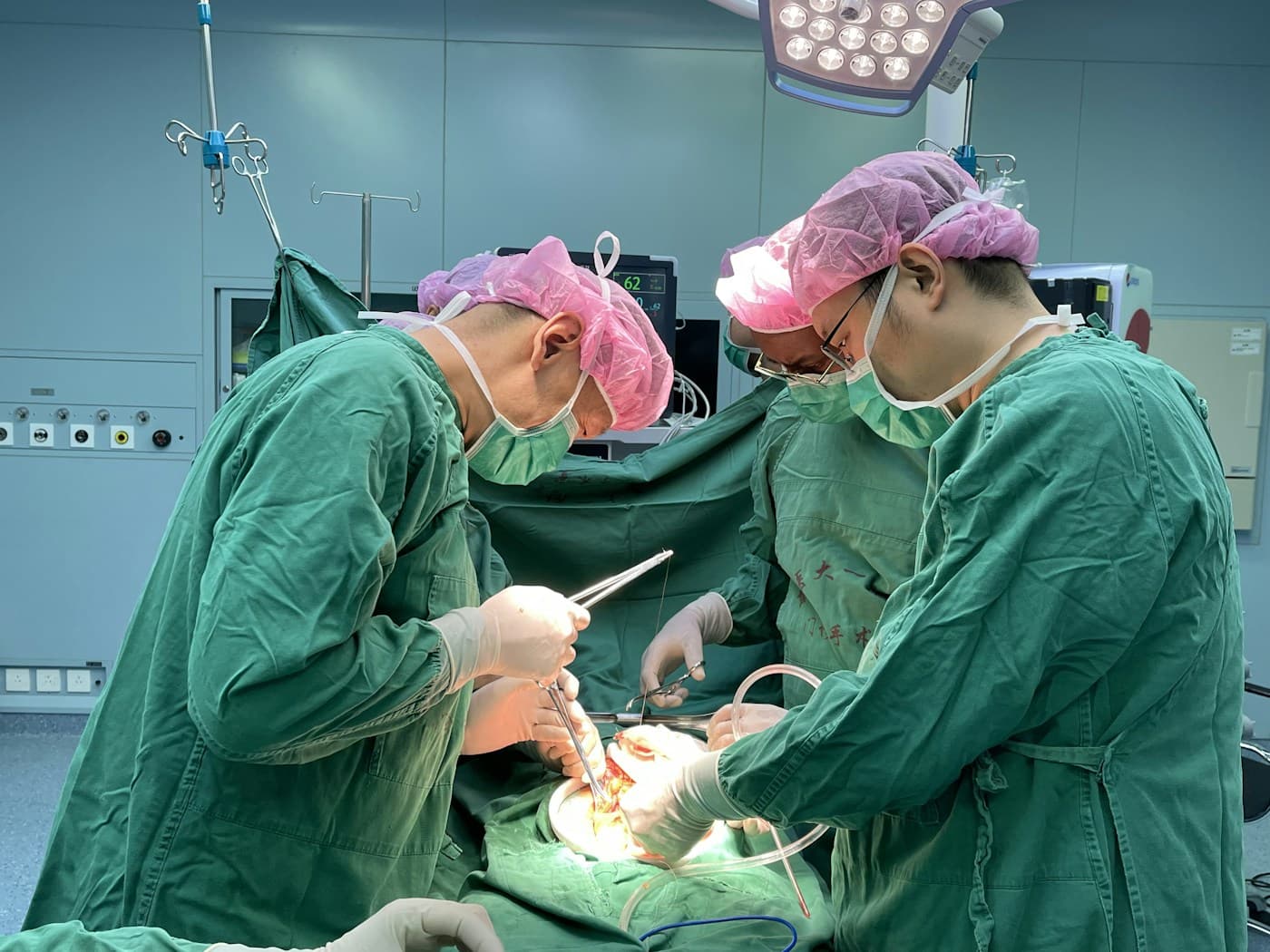 Surgical team in a modern operating room